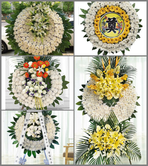 山东青岛即墨市通济街道小庄村花圈速递